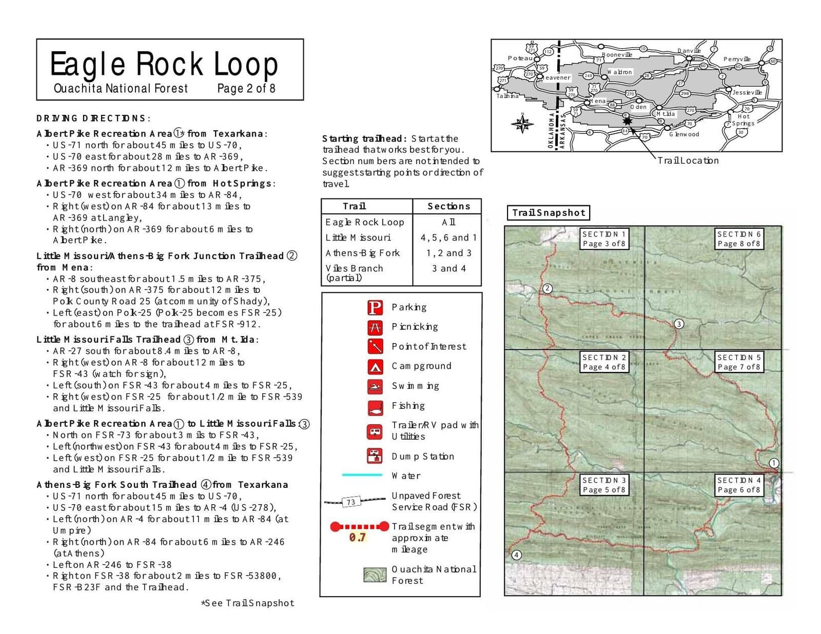 Eagle Rock Loop route overview map